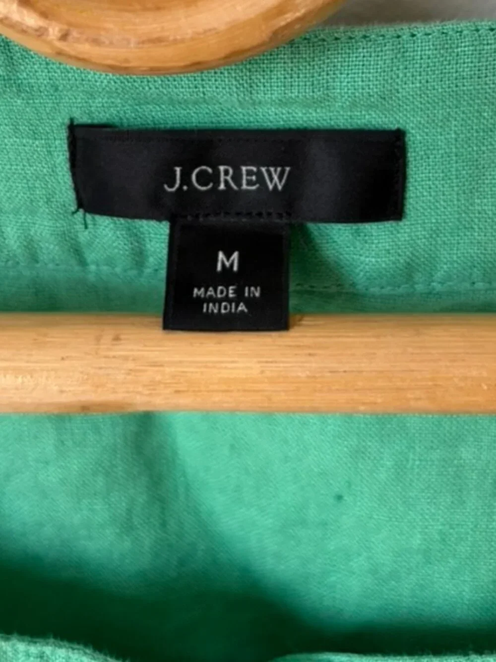 J.crew Squareneck Button-Front Linen Top Green Women's Medium